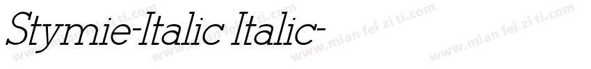Stymie-Italic Italic字体转换